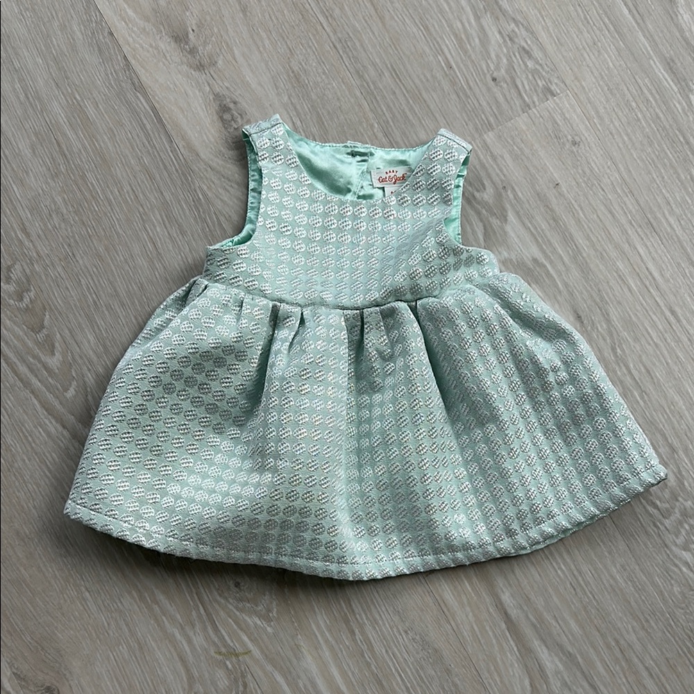 Cat & Jack Mint Green Sleeveless Baby Dress, size 6-9 months